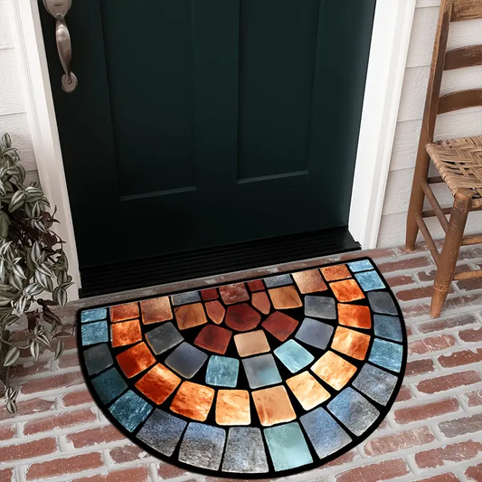Stylish Artistic Design Non-Slip Doormat -Floor Mats & Matting, Thick And Soft Polyester Fiber Carpet, Ideal For Home Decoration